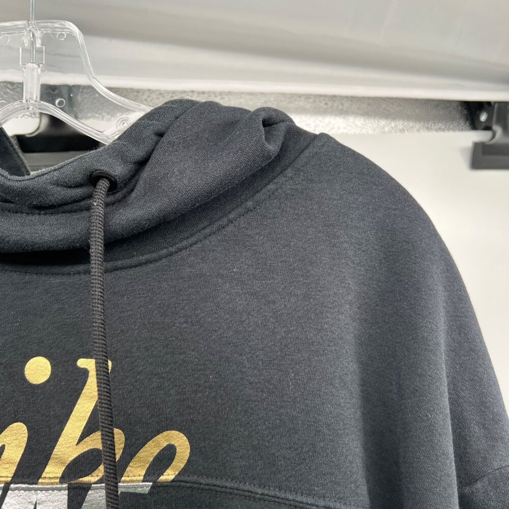 Nike Womens Cropped Hoodie Logo Black/Multi Size XS - Picture 4 of 9